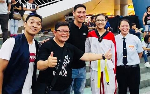 MANILA. Coach DenBoy, Master Go, 3 time Olympian Donald Geisler, Lourdes Wabe, and Ms Marsha Ecaranum. Lourdes, my daughter, bagged a gold medal for junior novice division.