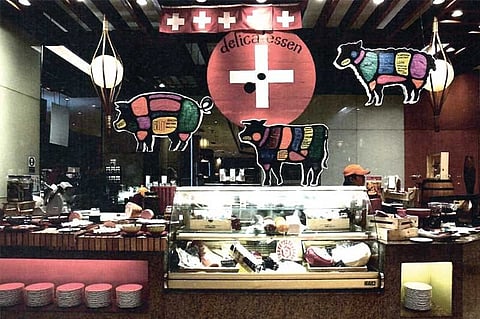 FOOD. The "Swissness from A to Z" Deli corner at Cafe Marco.