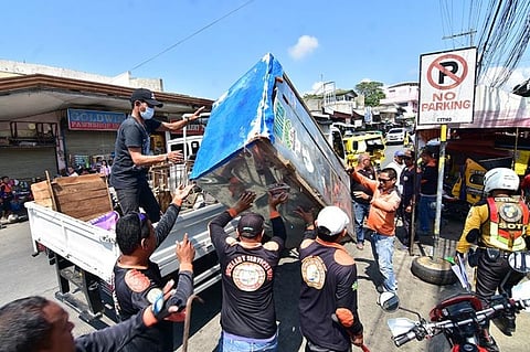 In this file photo, the Davao City Transport and Traffic Management Office (CTTMO) conducts a clearing operation at the Bankerohan Market in compliance to the Department of the Interior and Local Government (DILG) Memorandum Circular 2019-121, which gave local government units (LGUs) a 60-day ultimatum to clear the roads in their respective areas. 