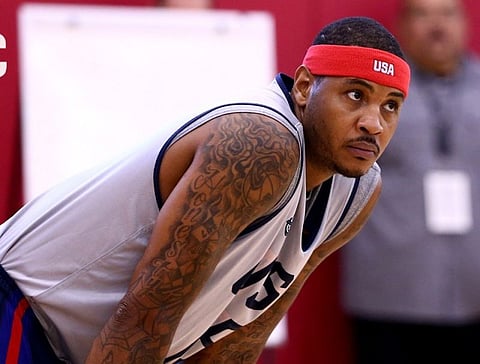 BALIK-NBA. Human sa hataas nga panahon nga nawala sa aksiyon, mahibalik na gyud og duwa sa NBA si Carmelo Anthony, ug ning higayona ubos sa Portland TrailBlazers. (Hulagway sa undefeated.com)