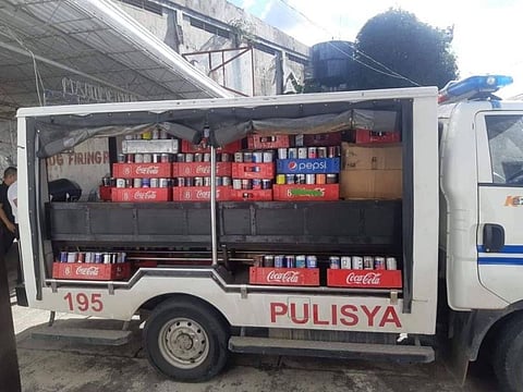 LEYTE. The alleged liquefied petroleum gas-refilled butane canisters confiscated by CIDG operatives during a buy-bust operation in Tacloban City, November 25, that resulted in the arrest of one Chinese businessman and his store helper. (Photo courtesy of CIDG-Eastern Visayas)