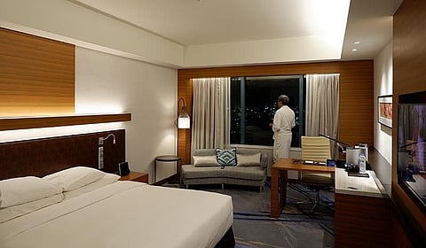Spacious at 35sqm. Enjoying me time in a room that can fit a family of four. (Photo by Jinggoy I. Salvador)