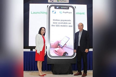QUEZON CITY. The Social Security System (SSS) inked a memorandum of agreement (MOA) with PayMaya as SSS' newest collection partner on December 18, 2019 during its launching ceremonies held at the 2/F, Ramon Magsaysay Hall, SSS Building, Diliman, Quezon City. Under the MOA, individual members such as self-employed, voluntary, Overseas Filipino Workers (OFWs) and non-working spouses can already pay their contributions through the SSS Mobile App using their PayMaya account or with any Visa, Mastercard, or JCB credit, debit, or prepaid card. (Contributed photo)