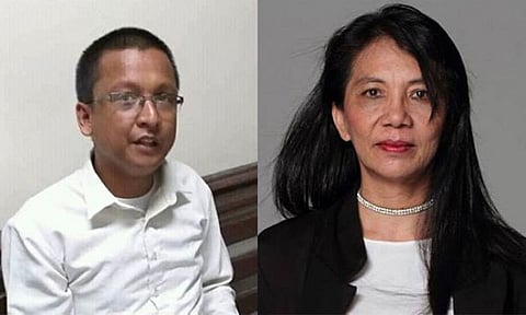 CEBU. Atty. Vincent Isles (left) and businesswoman Maria Victoria Beltran. (SunStar File/Beltran's Facebook page)