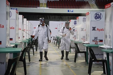 PAMPANGA. MOA Arena is now ready as a swabbing facility. (BCDA photo)