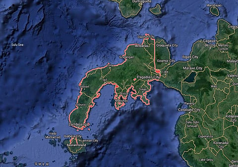 Zamboanga Peninsula map.