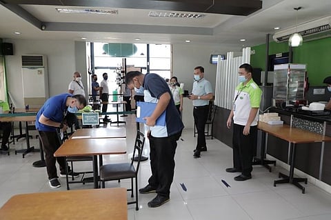 PAMPANGA. Food chains and restaurants in the City of San Fernando undergo compliance inspection. (City of San Fernando CIO)