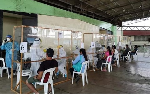TESTING. Some 1,500 Tagumenyos subjected themselves to the mandatory community testing as they got identified as "close contacts" of Covid-19 positive patients in the city. This measure is to ensure that there are no more positive patients among the public to prevent the further spread of the virus in the locality. (Photo by Tagum City Health Office)
