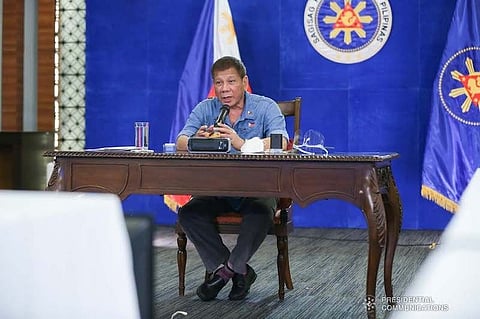 DAVAO. President Rodrigo Duterte meets with members of the Inter-Agency Task Force for the Management of Emerging Infectious Diseases at the Active Lifestyle Center in Matina, Davao City on January 4, 2021. (Malacañang Photo)