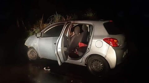 ANOTHER DEADLY SHOOTING. Two persons were killed in a shooting incident along Jalandon Road in Barangay 8 in Bacolod City Tuesday evening. The victims' companion, a four-year-old girl, was unhurt.  (AksyonRadyo Bacolod photo)
