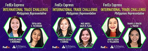 Six Filipino students will be competing against other winners from across the Asia-Pacific in the upcoming FedEx/JA ITC Regional Finals. (Contributed photo)
