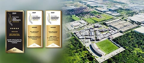 MANILA. Aboitiz InfraCapital, through its Economic Estates unit, bagged the Best Industrial Developer (Asia) Award at the 16th PropertyGuru Asia Property Awards Grand Final held last December 16, 2021. AIC is one of only two regional winners from the Philippines. (Contributed photo)