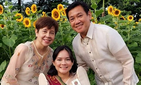 Angeli Francesca Peña Lacson with proud parents, lawyer Alex and Pia Lacson. (Contributed Photo) 
