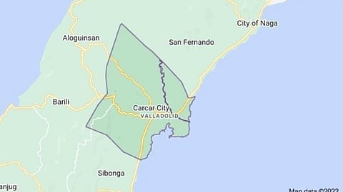 Carcar City map. (Google Maps)
