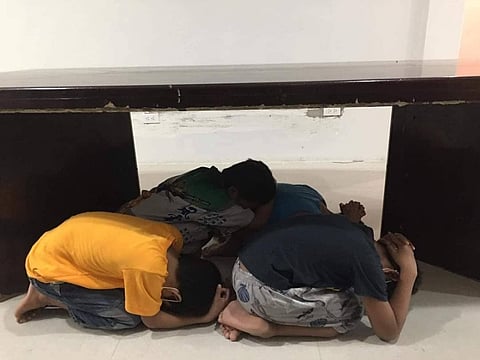 Children from Bahay Pagasa and Home for Girls in Angeles City participated in the 3rd Quarter National Simulataneous Earthquake Drill (NSED) on September 8, 2022, which was facilitated by the Angeles Disaster Risk Reduction and Management Office led by Rudy Simeon. - AC CIO photo