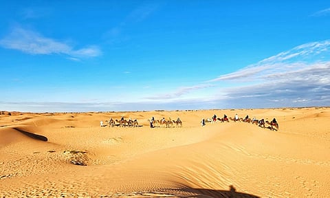 EXPANSE. Sahara Desert, the largest desert in the world.