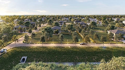 ONE ABOITIZ. Aboitiz Construction was tapped by Aboitiz Land to do site development works for The Villages at Lipa-Meadow Village in Batangas. The photo is part of the residential enclave's landscape plan. (Contributed photo)