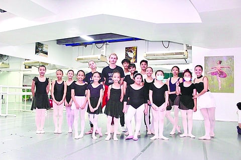 SMILES. Intermediate students of Balletcenter Cebu with guest teachers Oleg Ignatev and Olga Mikhailova.
