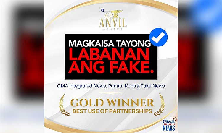 GMA Network Wins Gold Anvil for Anti-Fake News Campaign