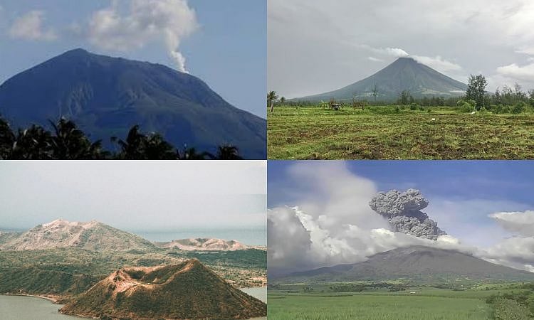 Alert levels raised as 4 volcanos show volcanic unrest