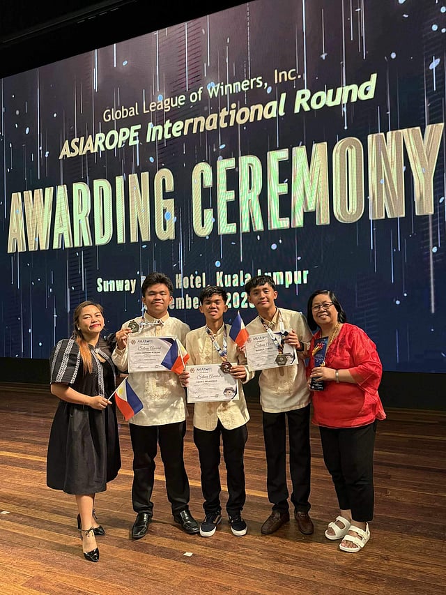 Davao de Oro Students Win Big at Asiarope Olympiad