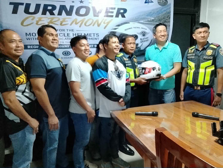Motorcycle club donates crash helmets to HPG Zamboanga Peninsula