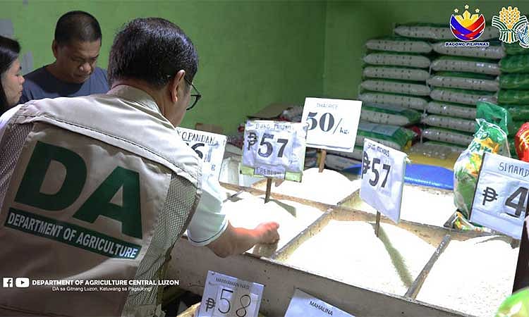 DA checks Pampanga market for compliance with rice