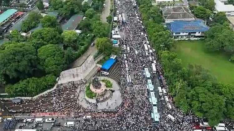 INC protest causes massive traffic on Edsa