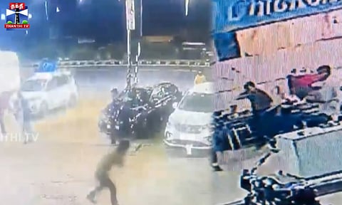 சாலையோர உணவகத்துல சாப்பிட போனவரு, திடீர்னு செய்த காரியம் அங்க இருந்தவங்களை பதறவச்சிருக்கு