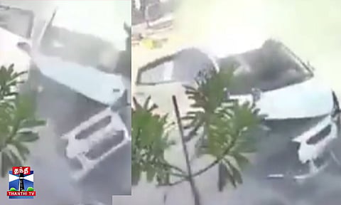 Over-speeding car rolls over multiple times and overturns – tension.