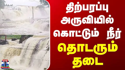 Tirparappu Waterfalls | Water cascading at Tirparappu Falls... Ban remains in place