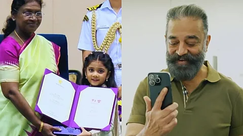 എന്റെ റെക്കോർഡ് തകർത്ത നാല് വയസ്സുകാരി, കുഞ്ഞുതാരത്തെ വീഡിയോ കോളിലൂടെ അഭിനന്ദിച്ച് കമൽ ഹാസൻ