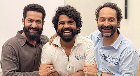 ഫഹദ് ഇന്ത്യൻ സിനിമയുടെ അഭിമാനം; 'ഡോണ്ട് ട്രബിൾ ദി ട്രബിൾ' പ്രീ-റിലീസ് വേദിയിൽ ഫഹദിനെ പുകഴ്ത്തി ജൂനിയർ എൻ.ടി.ആർ