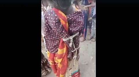 MP: दलित महिला को दो घण्टे तक रस्सी से बांधकर पीटा, वीडियो वायरल