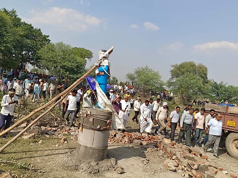 राजस्थान: भरतपुर में अंबेडकर प्रतिमा अनावरण को लेकर उपद्रव, जाम-पत्थरबाजी के बाद पुलिस ने अश्रु गैस के गोले छोड़े