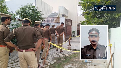 घटना स्थल पर जांच करती पुलिस, इंस्पेक्टर सतीश कुमार सिंह की फाइल फोटो 