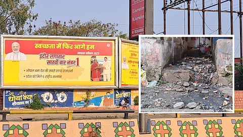 शहर में लगाए गए स्वच्छता के ख़िताब के पोस्टर
