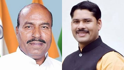 पंकज अहिरवार, कांग्रेस प्रत्याशी और वीरेंद्र कुमार, केंद्रीय मंत्री और भाजपा प्रत्याशी। 