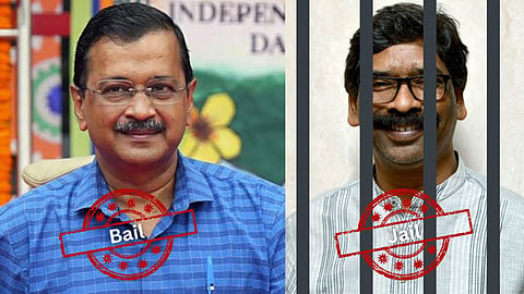 अरविन्द केजरीवाल और हेमंत सोरेन 