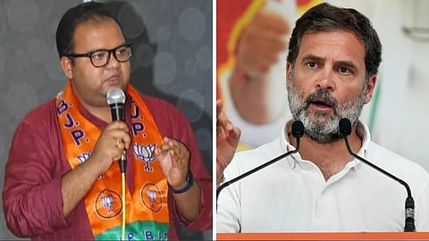 अभिनव प्रकाश व राहुल गांधी.