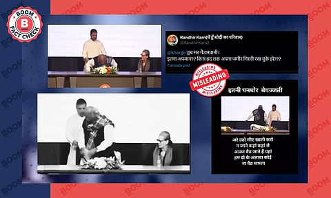 मल्लिकार्जुन खरगे के अपमान के दावे से अधूरा वीडियो हो रहा वायरल