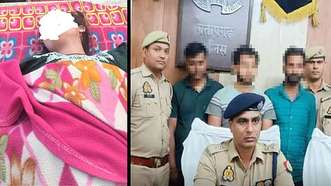 मृतका का शव और गिरफ्तार किये गए आरोपी