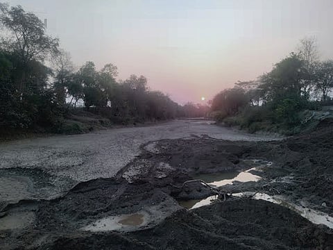 हरदा की अजनाल नदी सूखी