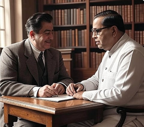 राजकपूर अपने "रचनात्मक कार्यों" के लिए डॉ. अंबेडकर को अपना प्रेरणा स्त्रोत मानते थे।
