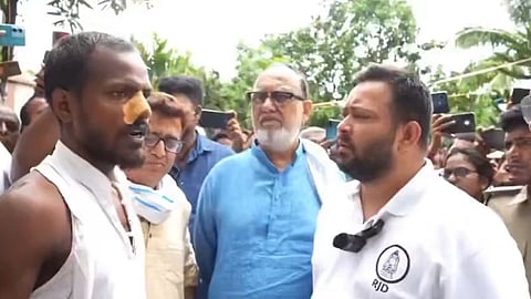 Bihar: Minister Jeevesh Mishra accused of assaulting a journalist, Tejashwi Yadav files FIR