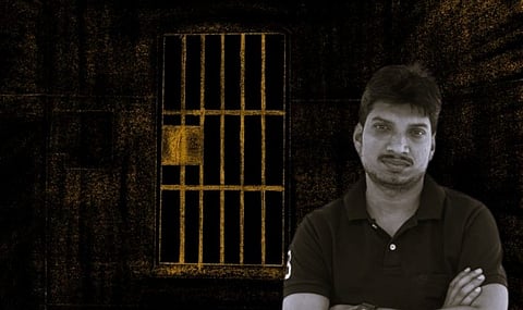 रूपेश कुमार सिंह. (फोटो: अरेंजमेंट/इलस्ट्रेशन: परिप्लब चक्रवर्ती/द वायर)