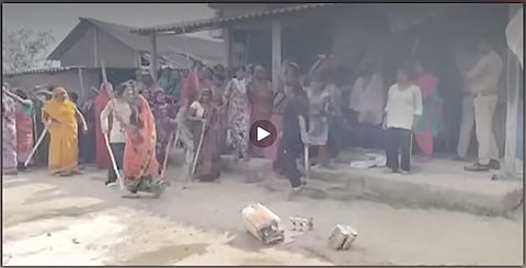 Pilibhit liquor shop protest