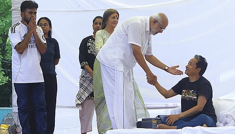सोशल मीडिया पर उनके अनशन के दौरान चिकन सूप पीने के दावों को लेकर फैली अफवाहों पर वांगचुक ने पहली बार सार्वजनिक रूप से प्रतिक्रिया दी। 