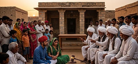 जाती पंचायत ने शिकायतकर्ता के परिवार को सामाजिक बहिष्कार का शिकार बना दिया क्योंकि उनकी पत्नी किसी अन्य जाति की हैं।