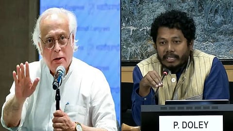 Jairam Ramesh And Land rights activist Pranab Doley
